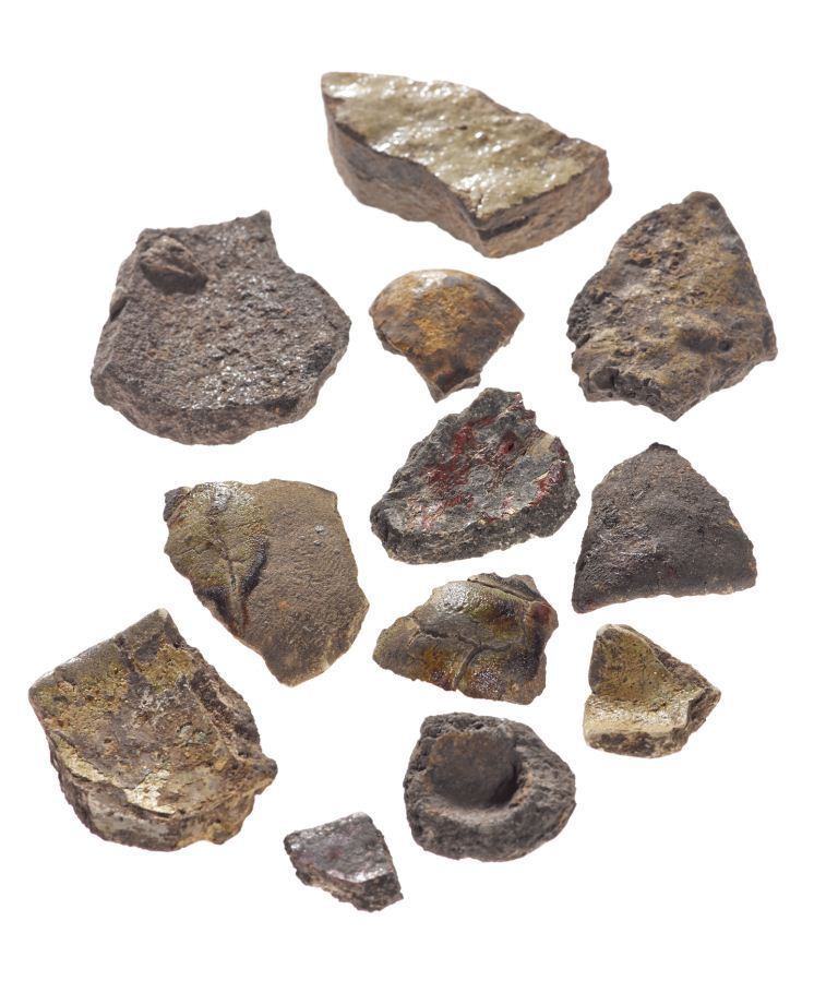 crucible fragments from Trusty's Hill